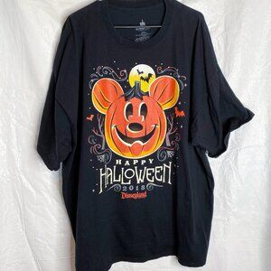 Disney Parks Halloween 2018 Glow-in-the-Dark Mickey Pumpkin T-shirt Sz XXXL